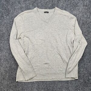 Smartwool Sweater Mens Large Gray V Neck Merino Wool Blend Pullover Casual